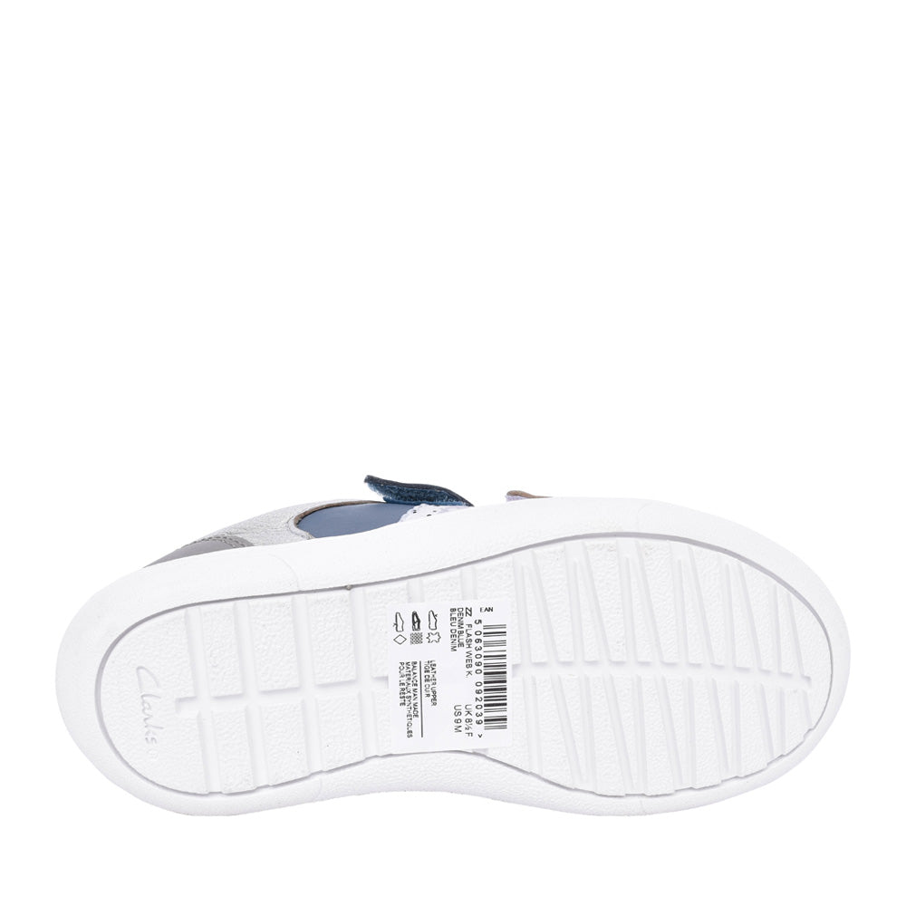 Girls Flash Web K Denim Blue Shoe In Kids G Fit