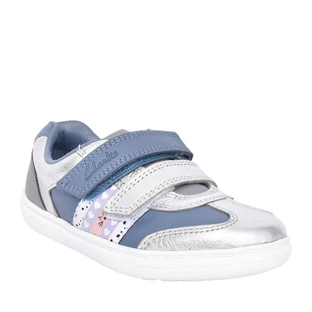 Girls Flash Web K Denim Blue Shoe In Kids G Fit