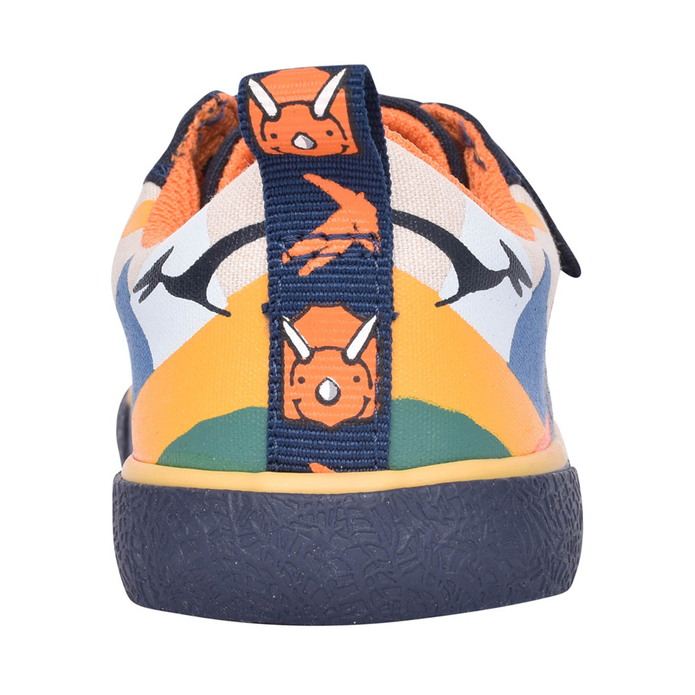 Boys Foxing Play Navy Canvas Shoe In Kids F Fit