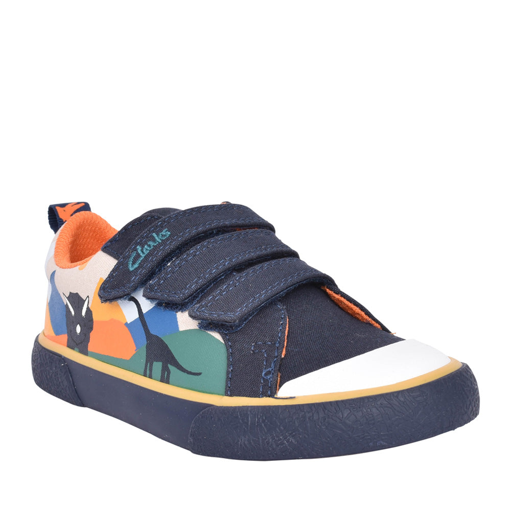 Boys Foxing Play Navy Textile Trainer In Kids F Fit