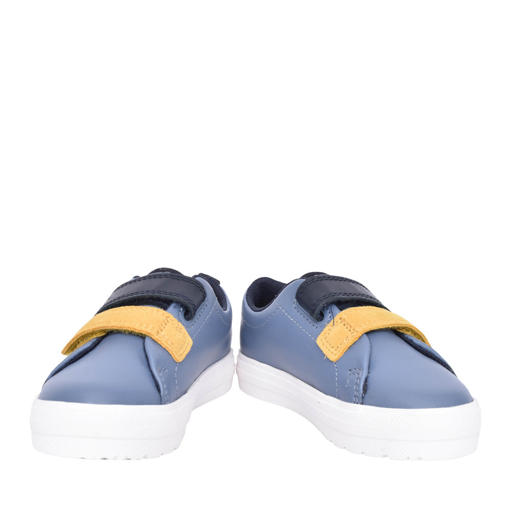 Boys Nova Cheat K Denim Blue Leather Shoe In Kids G Fit