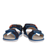 Boys Roam Plane K Navy Leather Sandal In Kids G Fit