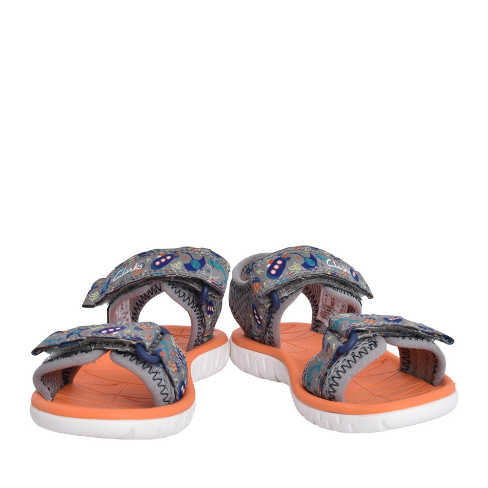 Boys Surfing Tide Grey Textile Sandal In Kids G Fit