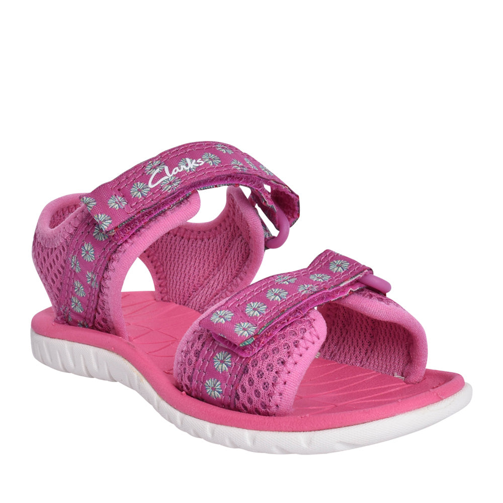 Girls Surfing Tide Hot Pink Textile Sandal In Kids F Fit