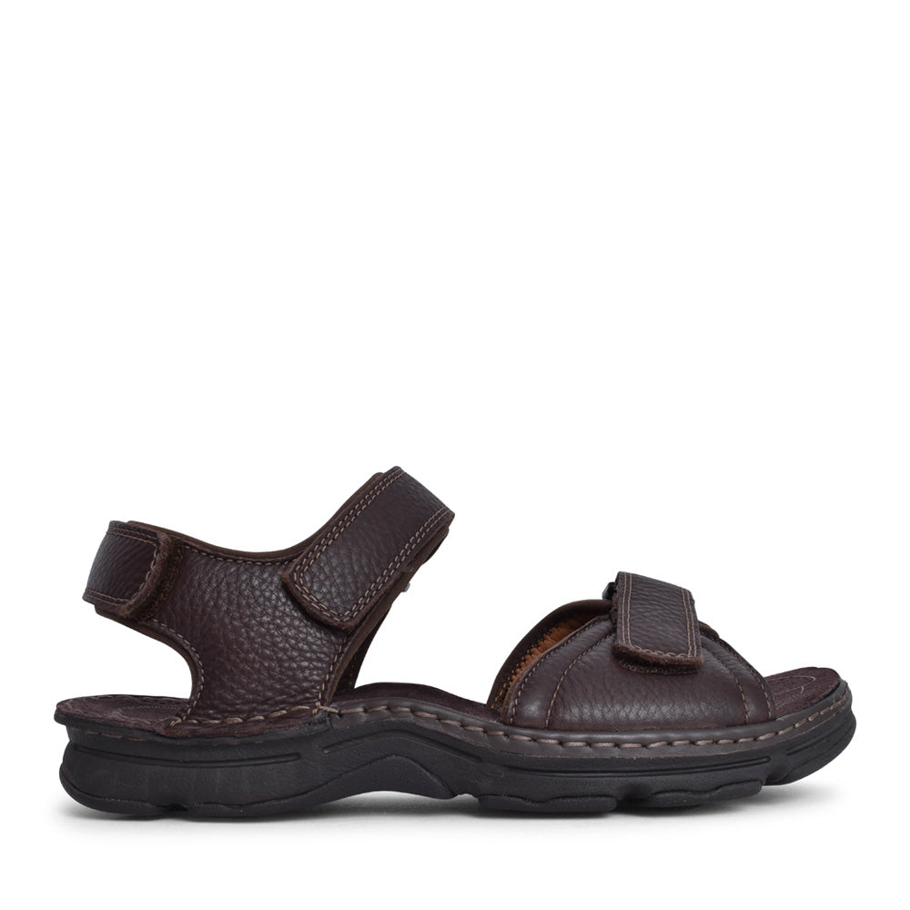 Mens Atl Part Leather G-fit Sandal In Dark Brown