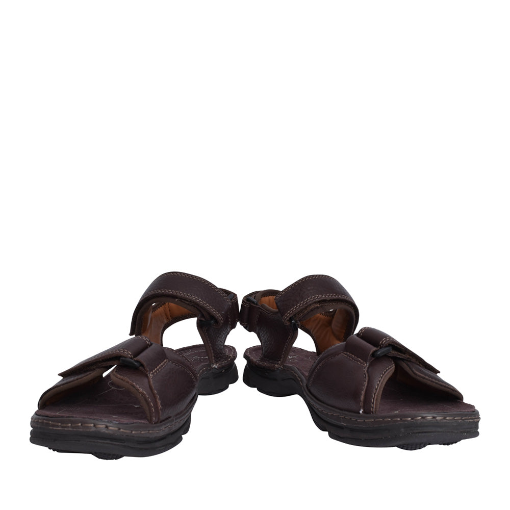 Mens Atl Part Leather G-fit Sandal In Dark Brown