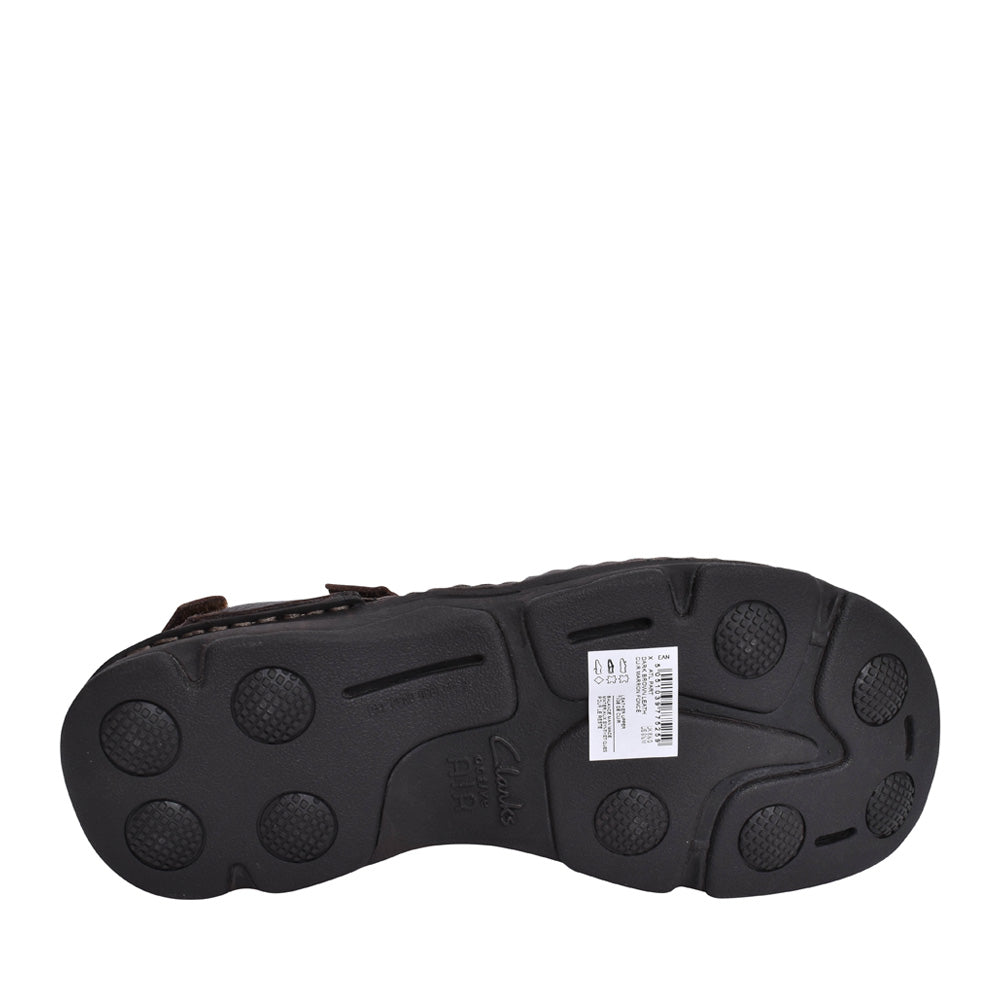 Mens Atl Part Leather G-fit Sandal In Dark Brown