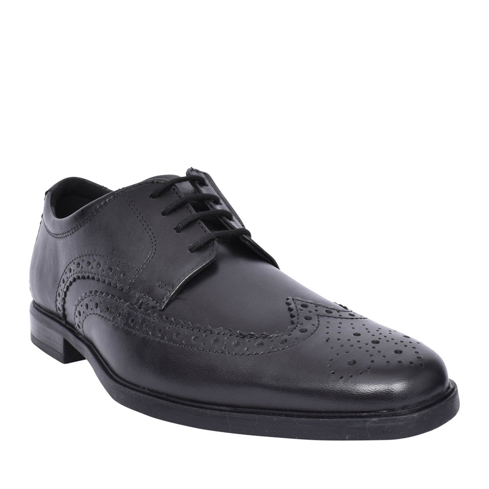 Mens Howard Wing G-fit Leather Brogue In Black