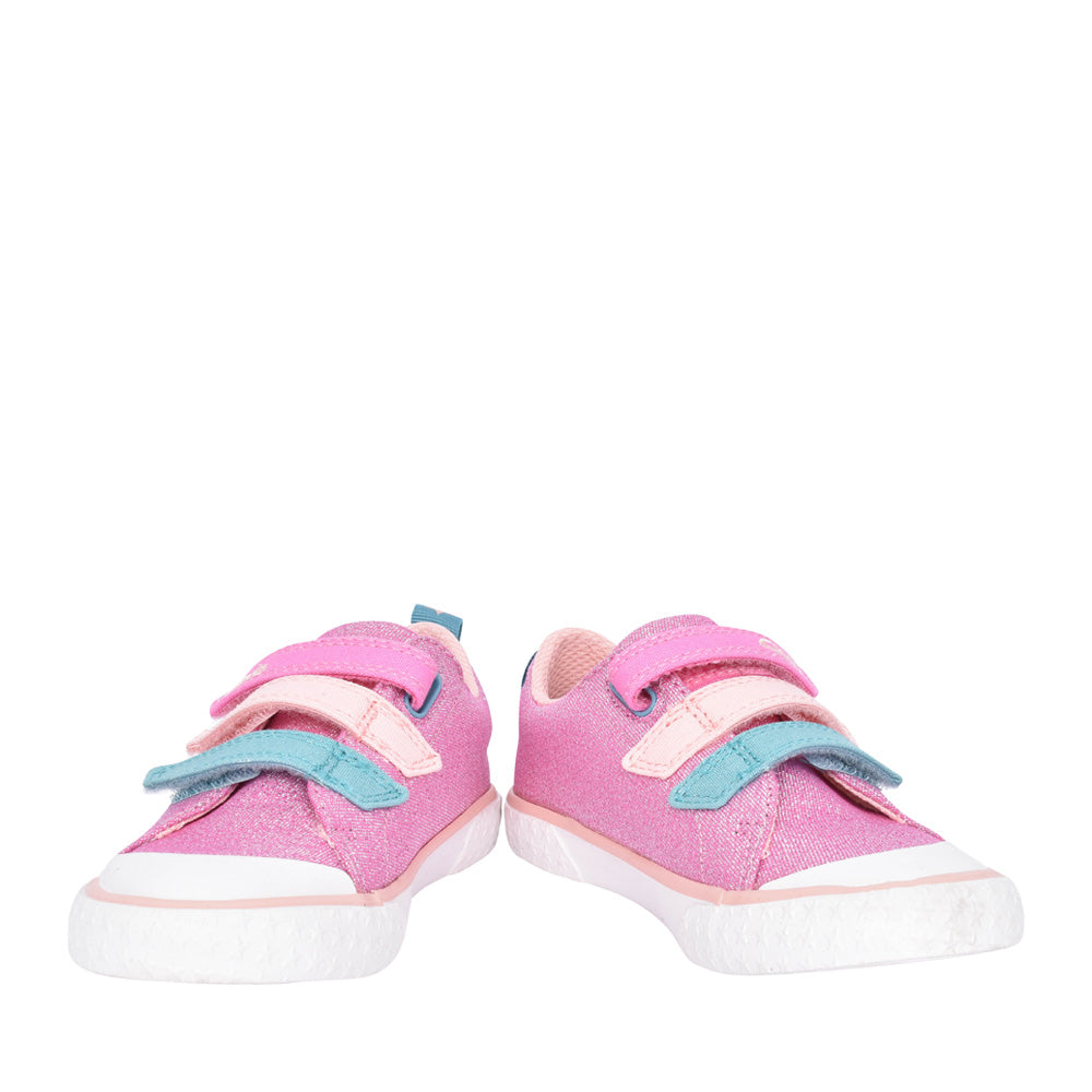 Girls Foxing Play Pink Canvas Shoe In Kids F Fit
