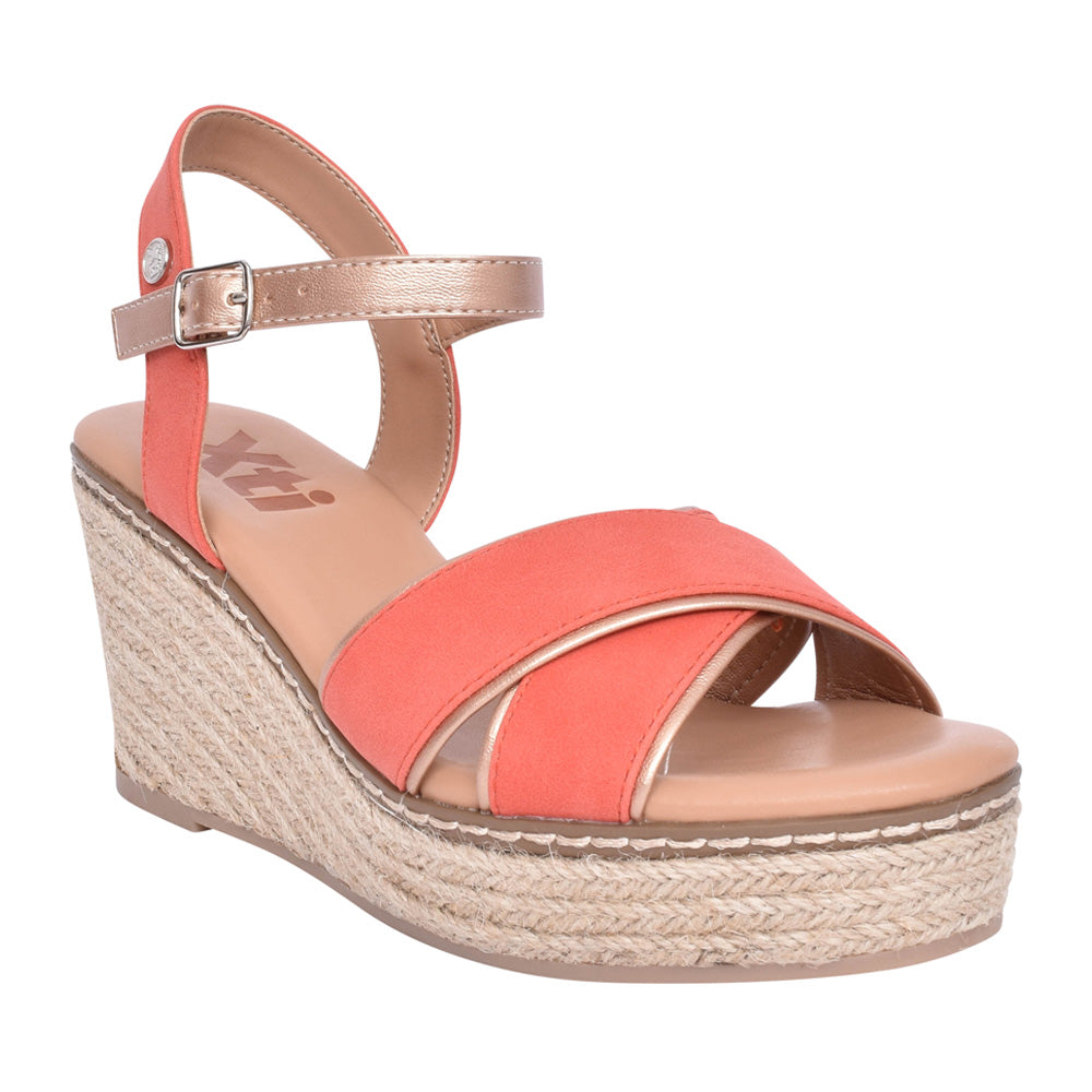 Ladies 141282 Wedge Sandal In Coral