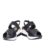 Ladies 141410 Wedged Sandal In Black