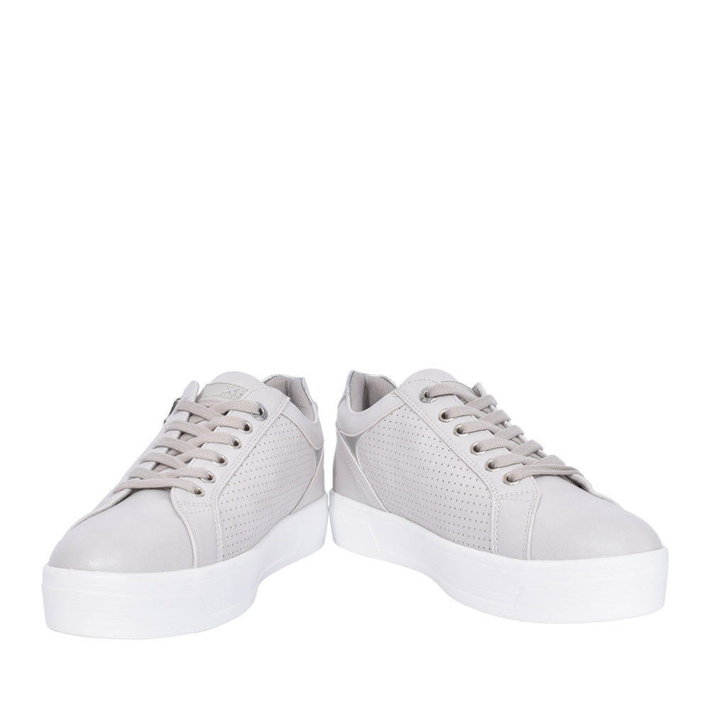 Ladies 44309 Laced Trainer In Light Grey