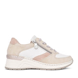 Ladies N4307 Laced Trainer In Beige