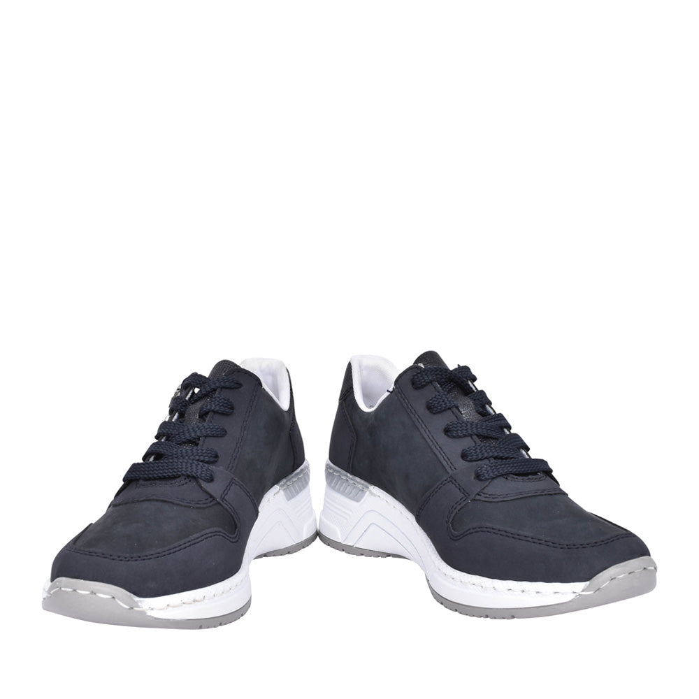 Ladies N4338 Laced Wedge Trainer In Navy