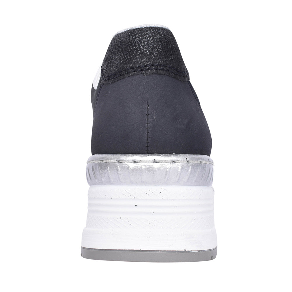 Ladies N4338 Laced Wedge Trainer In Navy