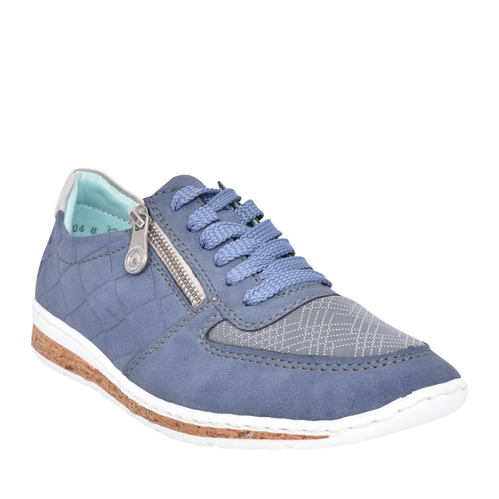 Ladies N5124 Laced Trainer In Blue
