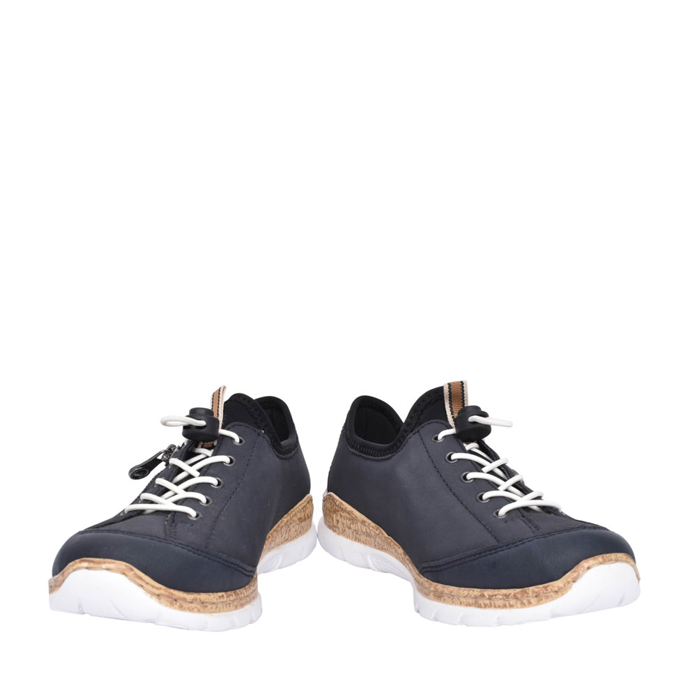 Ladies N4263 Laced Trainer In Navy