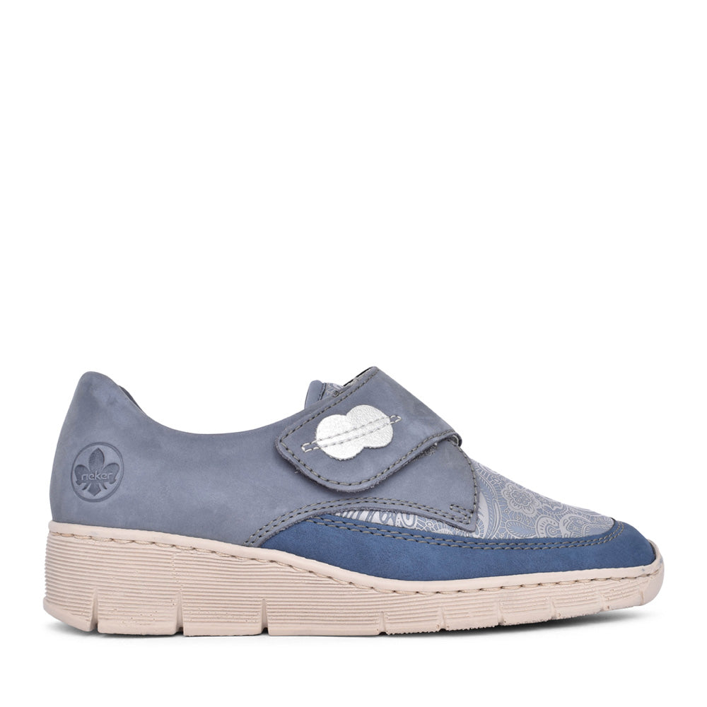 Ladies 537c0 Wedge Shoe In Blue