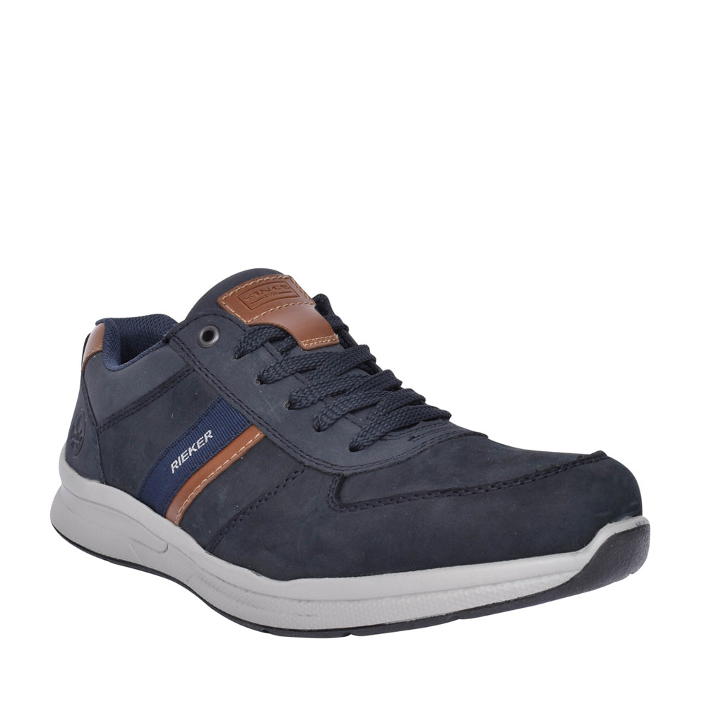 Mens 14811 Laced Trainer In Navy