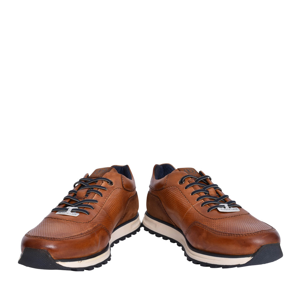Mens A0212 Cirino Laced Trainer In Cognac
