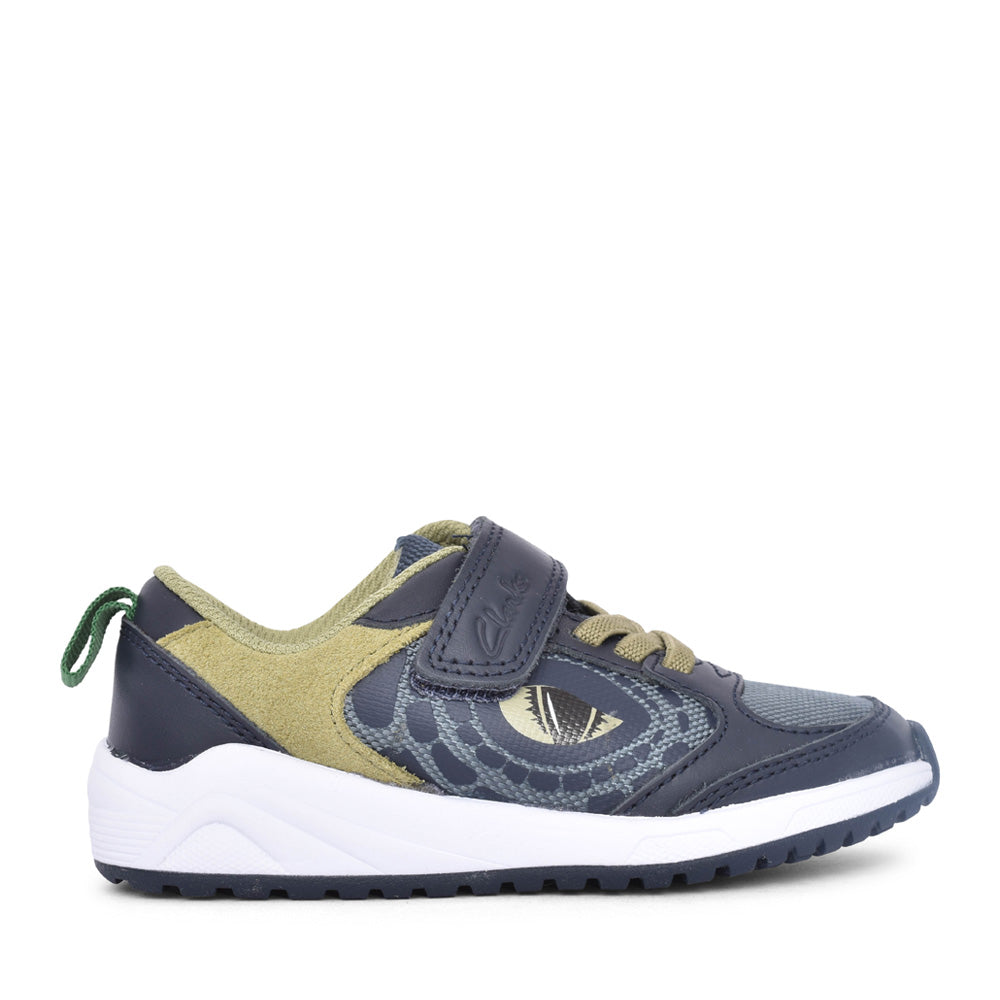 Aeon Search K Navy Green Velcro Trainer G Fit