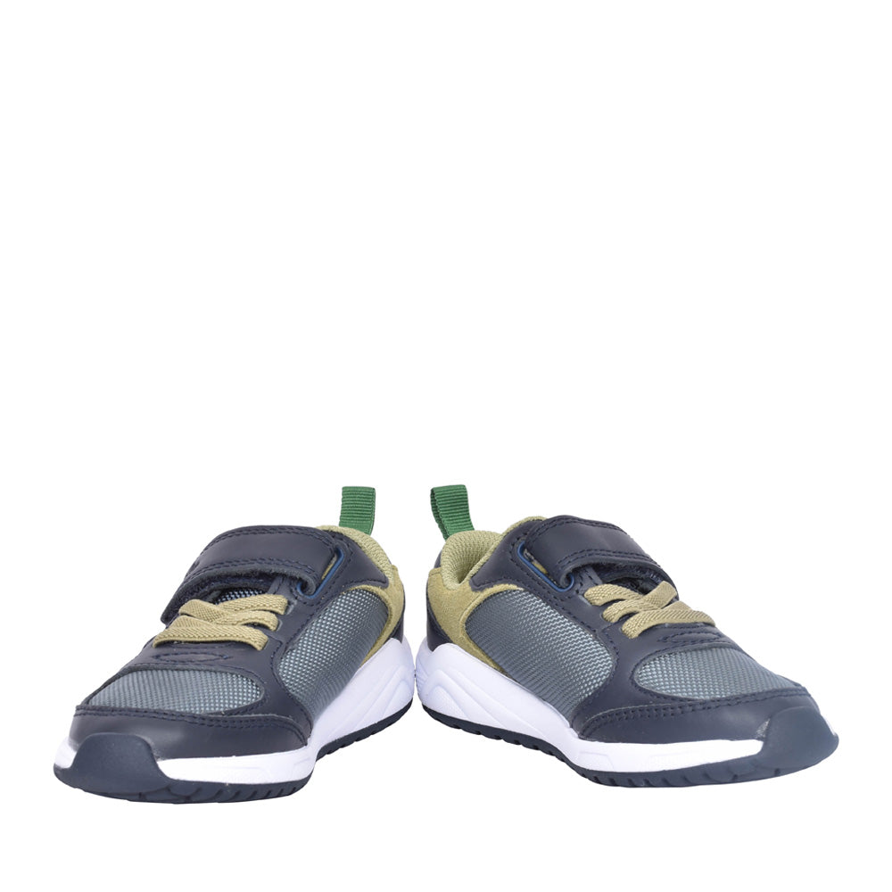 Boys Aeon Search K Kids Navy/ Green Velcro Trainer In Kids G Fit