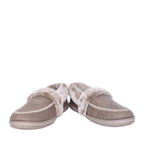 Ladies 167622 Cozy Campfire Full Slipper In Taupe