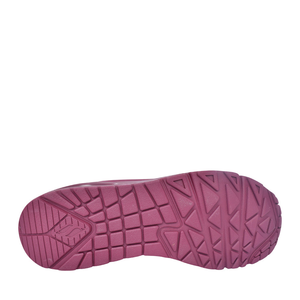 Ladies 73690 Uno Stand On Air Laced Trainer In Plum