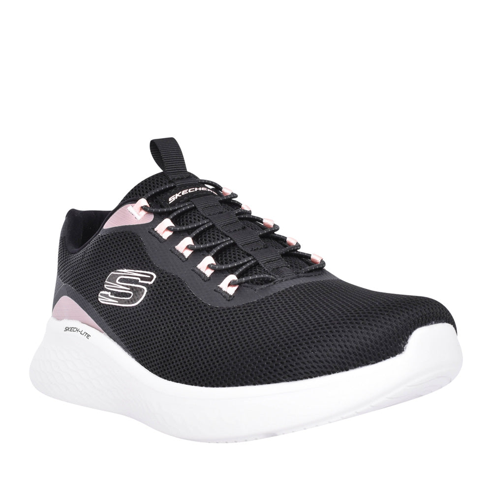 Ladies 150041 Skech-lite Pro Glimmer Me Trainer In Black