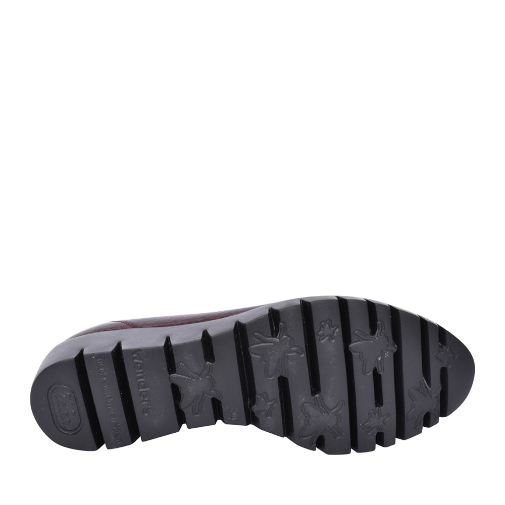 Ladies C-33303 Wedge Shoe In Burgandy