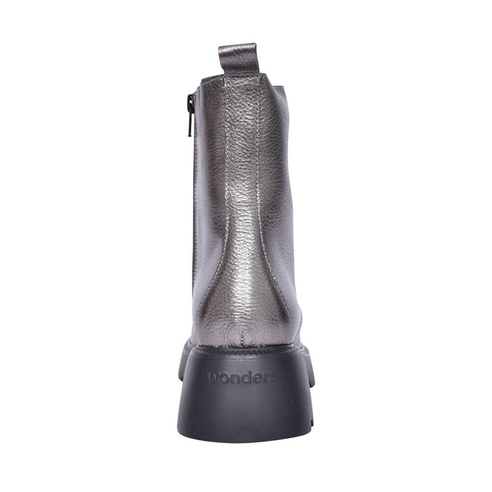Ladies C-7205 Laced Calf Boot In Pewter