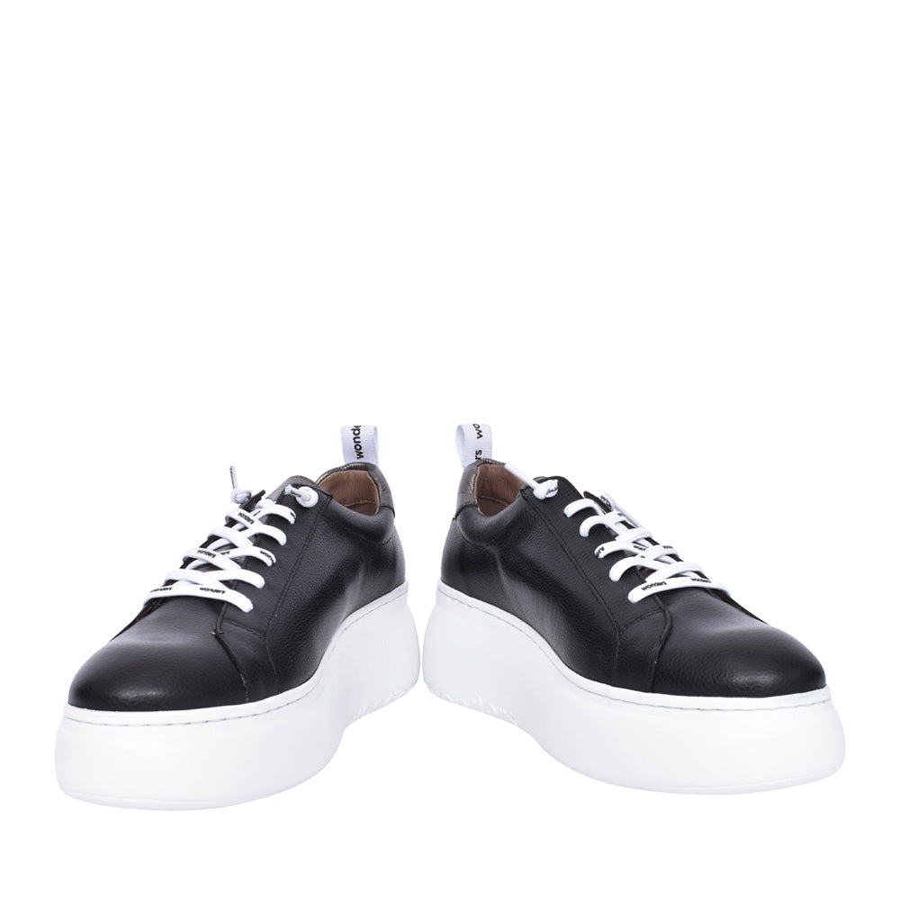 Ladies A-2632 Wedge Laced Shoe In Black