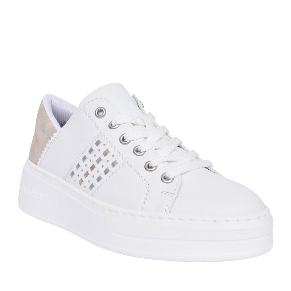 Ladies N5440 Laced Trainer In White