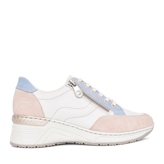 Ladies N4343 Laced Trainer In Off White