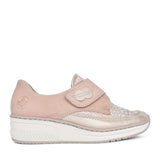 Ladies 487c0 Velcro Shoe In Beige