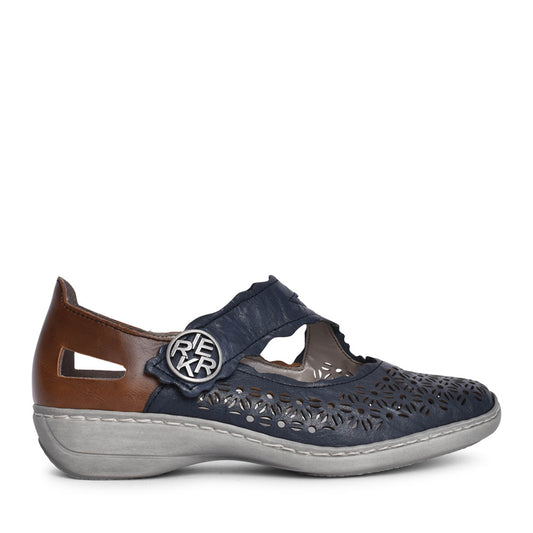 Ladies 413g4 Velcro Shoe In Navy