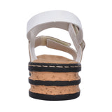 Ladies 62950 Velcro Sandal In White