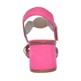 Ladies 64691 Low Heel Sandal In Fuchsia