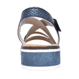 Ladies V3663 Low Heel Sandal In Blue