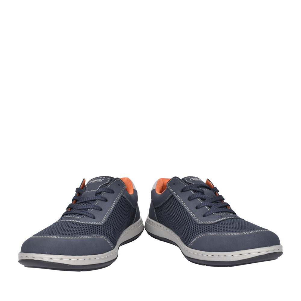 Mens 17302 Laced Trainer In Navy