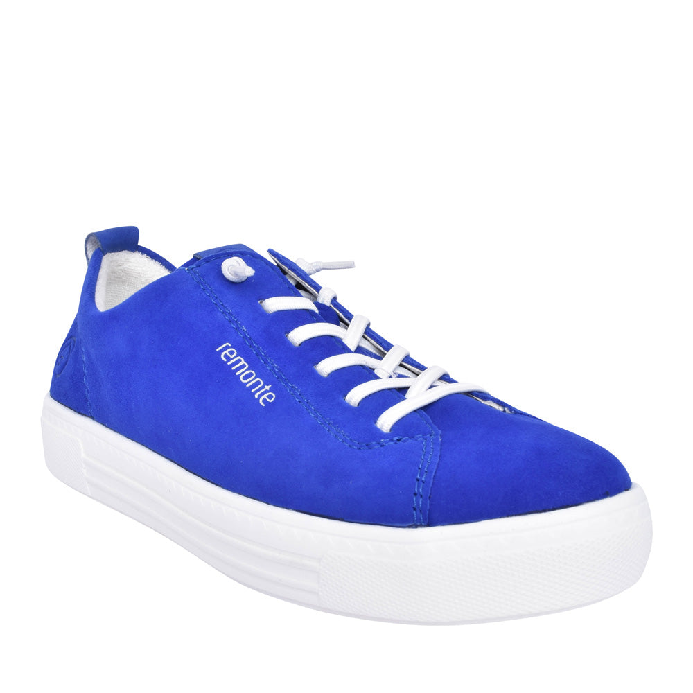 Ladies D0913 Laced Trainer In Blue