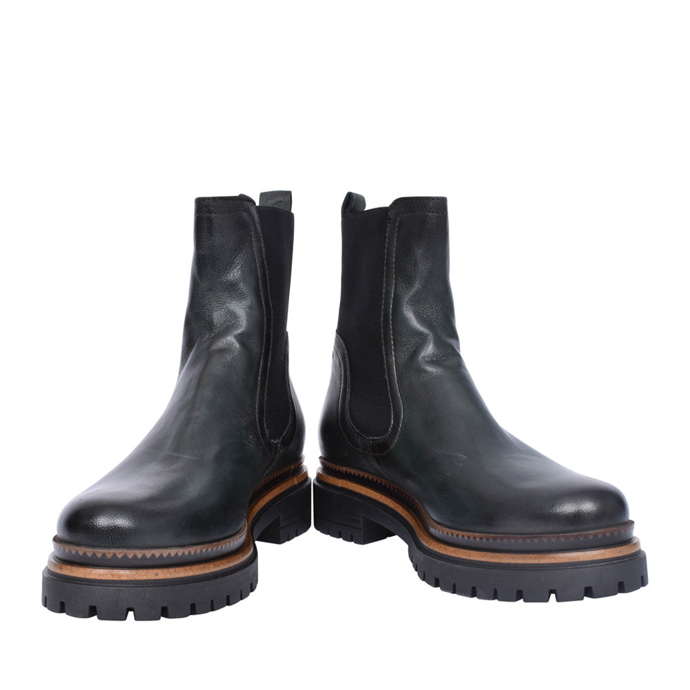 Ladies T60204 Ankle Boot In Green