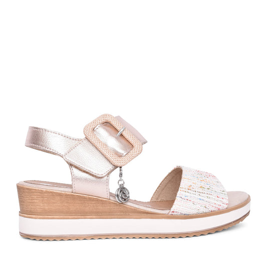 Ladies D6453 Wedge Sandal In Pink