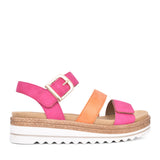 Ladies D0q55 Velcro Sandal In Pink