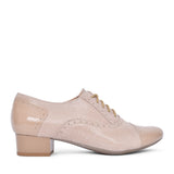 Ladies 1370 G-fit Quarter Brogue Shoe In Beige