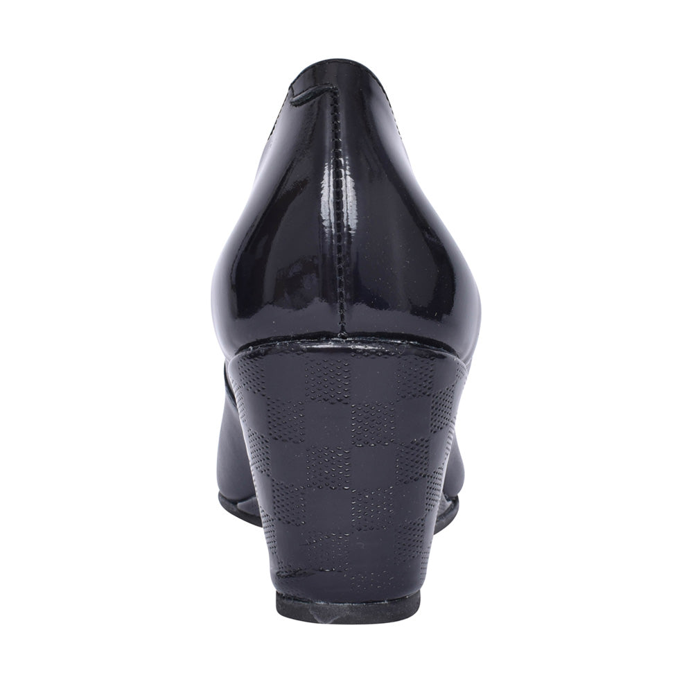 Ladies 5899 G-fit Wedge Court Shoe In Navy