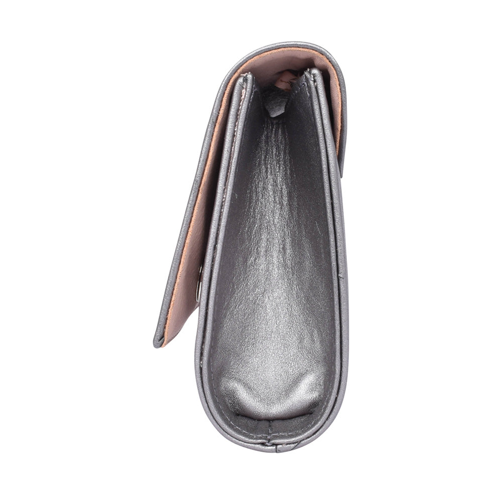 Ladies 310 Envelope Clutch Bag In Pewter