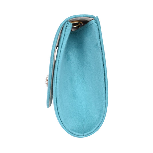 Ladies Riverbank Clutch Bag In Teal