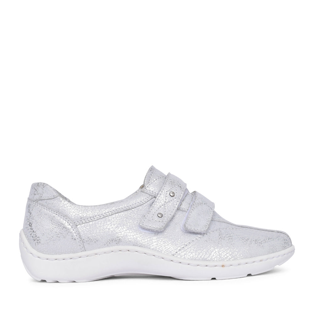 Ladies 496301 Henni H-fit Velcro Shoe In White