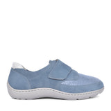 Ladies 496h31 Henni H-fit Velcro Shoe In Denim
